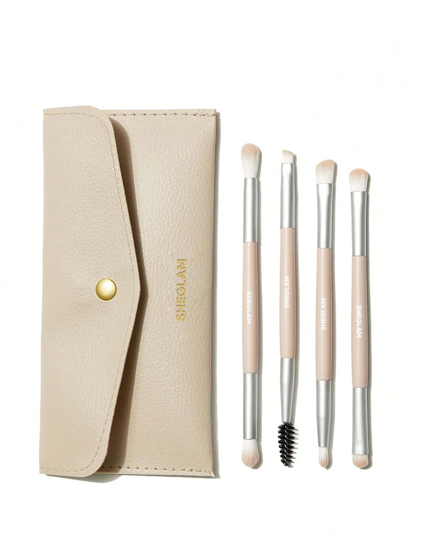 1683871578608718fc2f63a74d30c1d56356f37bed Sheglam Glam 101 Eye Essential Brush Set With Bag | شيغلام 101 مجموعة فرش العيون الأساسية مع حقيبة - الصورة 1