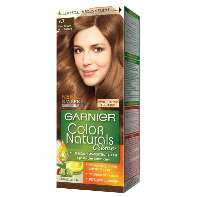 IMG_0062 صبغة شعر، لون بني، 60 مل من غارنييهGarnier Color Naturals 7.7 Hazel Brown Haircolor - الصورة 1