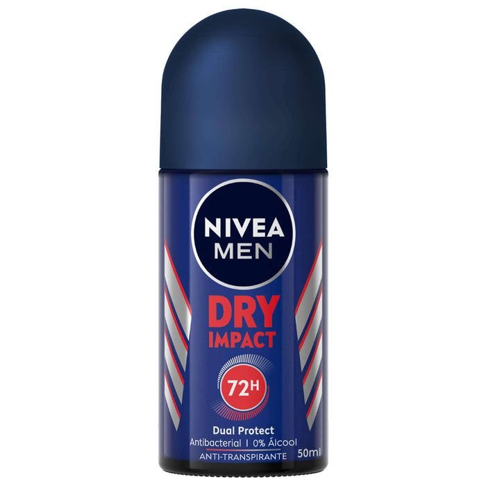 IMG_2400 نيفيا دراي إمباكت مزيل العرق للرجال ديو رول أون يدوم 48 ساعة - 50 مل Nivea Men Dry Impact 72h Dual  Protect Anti-Perspirant Deodorant Roll-On 50ml - الصورة 1