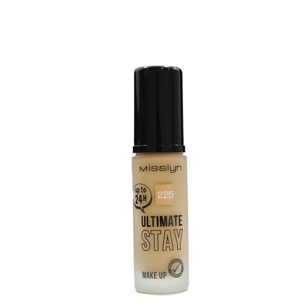 inbound339017923860853310 Misslyn Ultimate Stay Makeup Medium Beige Rose Foundation UP TO 24H (No.225)   كريم أساس ميلسين التميت ستاي اب  متوسط بيج وردي يدوم حتى 24 ساعة (رقم 225 - الصورة 1