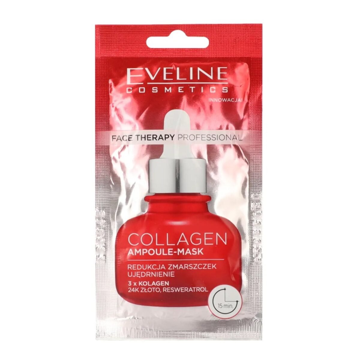 ⁦Eveline Professional Collagen Ampoule Mask for Face Treatment 8ml ايفلين قناع امبولات الكولاجين الاحترافي لعلاج الوجه 8مل⁩ - الصورة ⁦1⁩