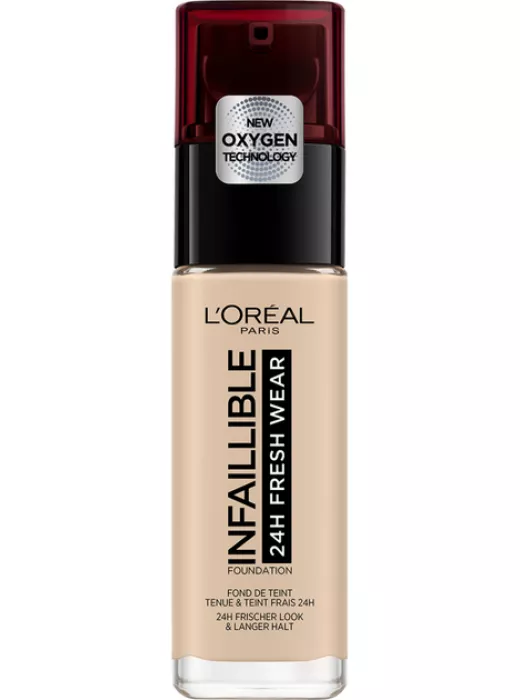 IMG_2178 كريم أساس إنفاليبل 24 ساعة فريش وير درجة 20 عاجي من لوريال L'oreal Fondotinta Infaillible 24h Fresh Wear (Oxygen) 20 Ivory - الصورة 1
